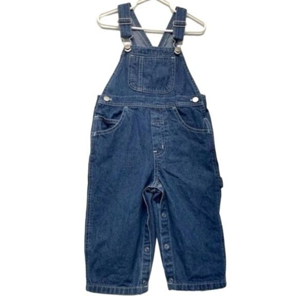 kiks Other - Baby Denim Overalls 18M Blue Bib Jeans Toddler Cotton
